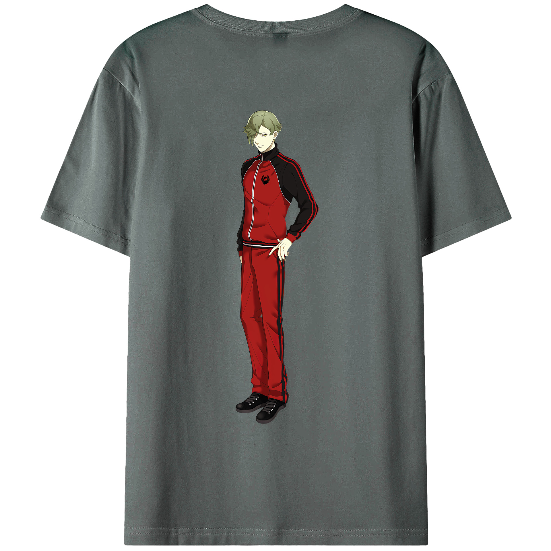 （画像用） 刀剣乱舞 Touken Ranbu 綿100％ メンズ半袖Tシャツ（バックプリント） 通気性